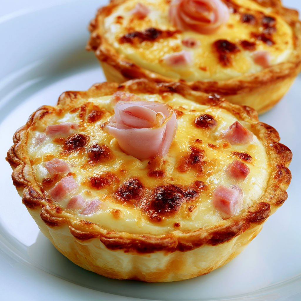 Mini Cakes tout moelleux au Jambon et Comté.