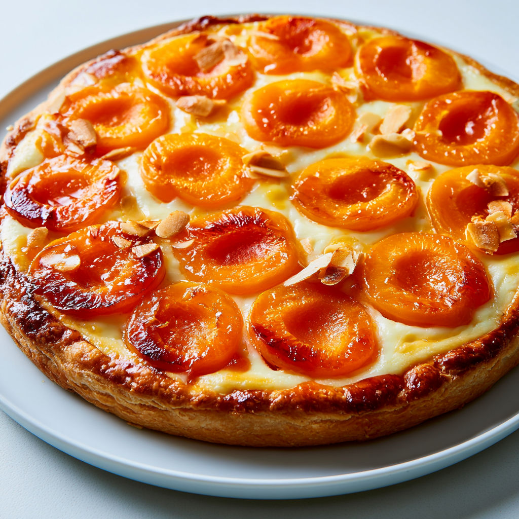 Tarte Abricots Ultra Gourmande, Crème Vanille et Pâte Fine.
