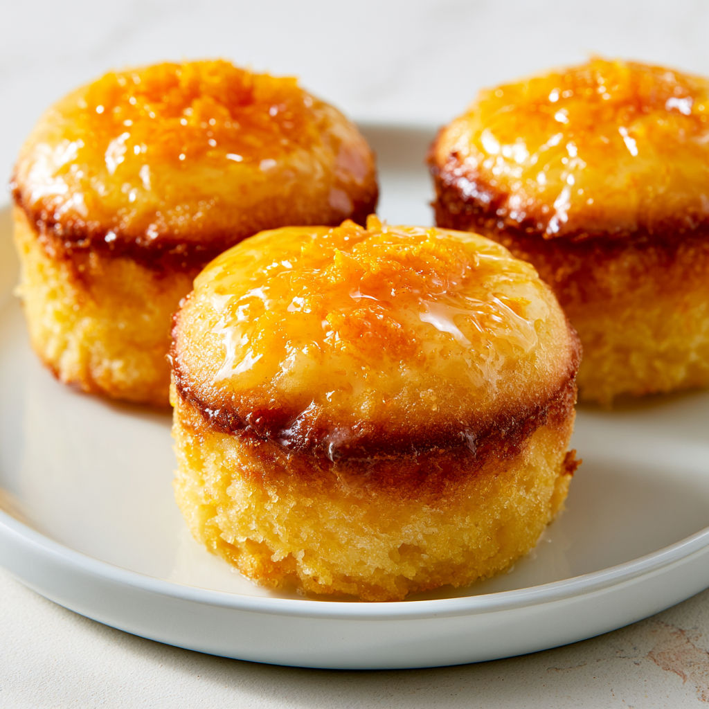 Moelleux aux agrumes orange citron avec glaçage sucré.