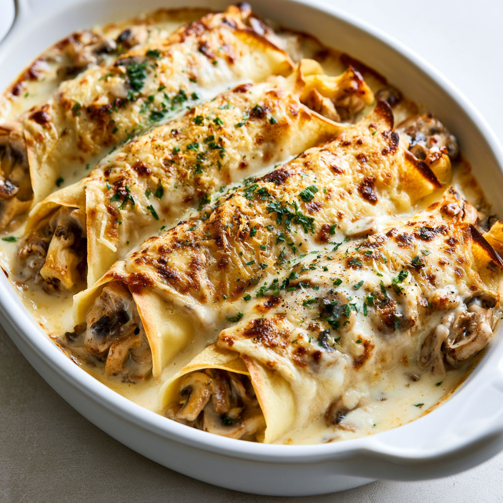 Crêpes Gratinées aux Champignons et Béchamel Ultra Crémeuse.