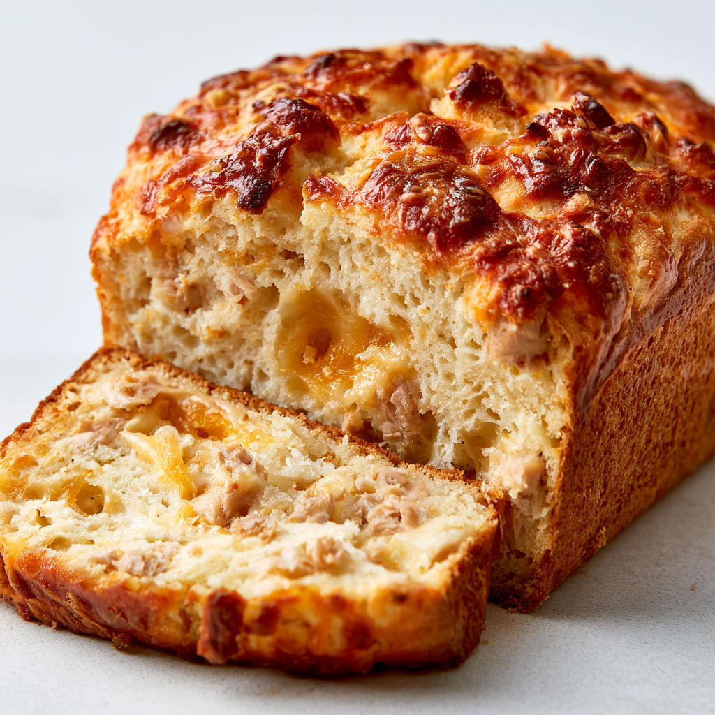 Part de gâteau moelleux au thon pour un moment délicieux.