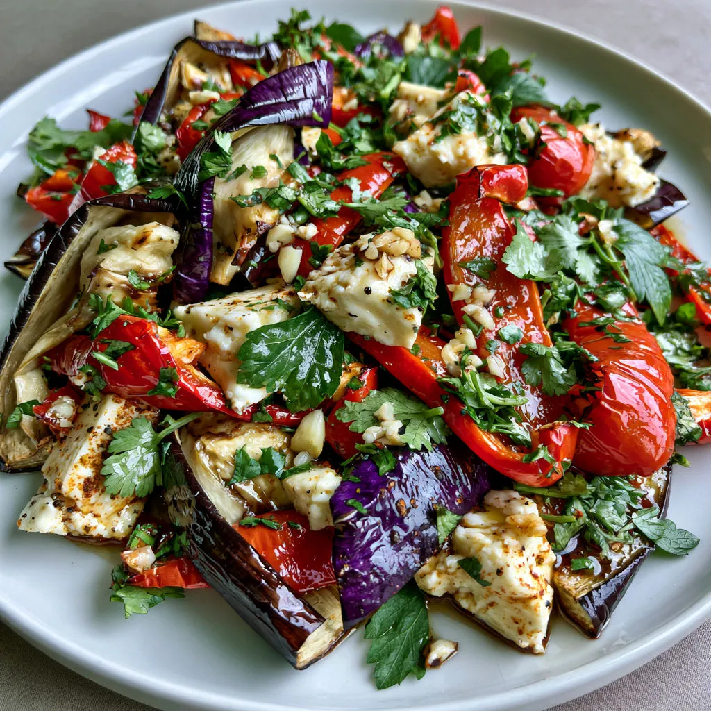 Un mélange géorgien d'aubergines et fromage.