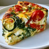 Un délicieux plat d'été courgettes, épinards et tomates.