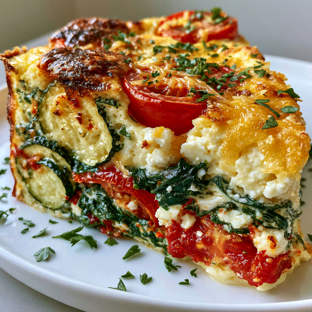 Tarte Légère Courgettes Épinards Feta.