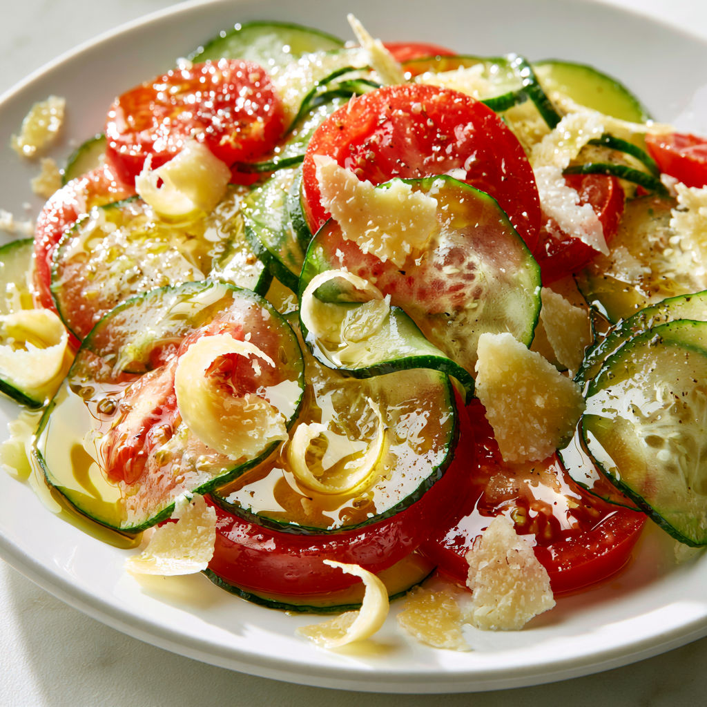 Courgettes, tomates et parmesan : l’entrée la plus fraîchement légère de l’été.