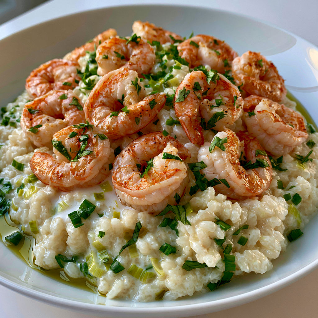 Ce risotto aux crevettes ultra crémeux fait voyager vos papilles.