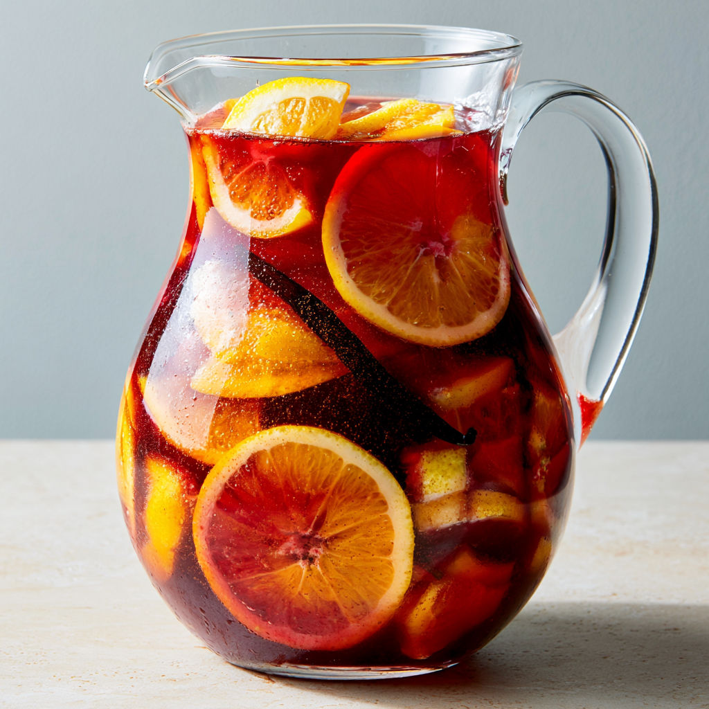 Sangria espagnole maison ultra rafraîchissante pour les soirées d’été.