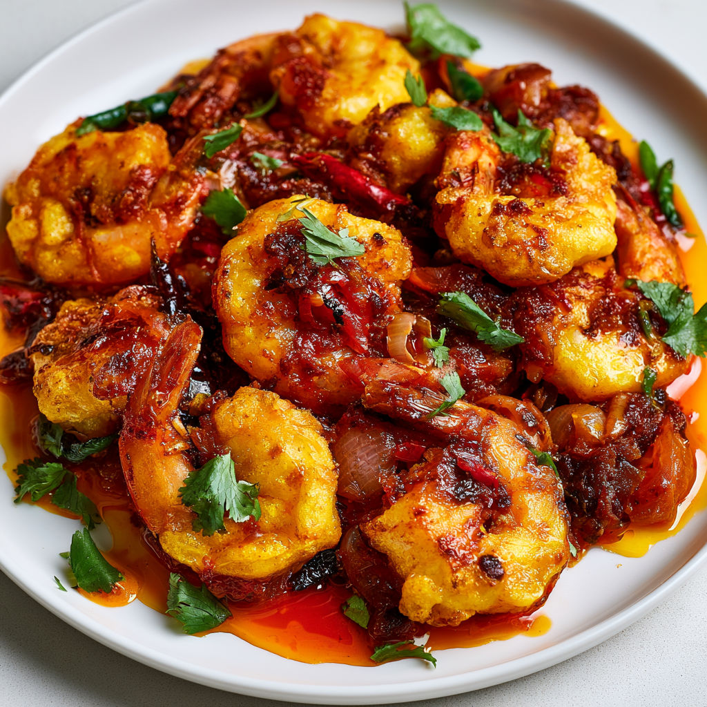 Crevettes malaises ultra épicées et parfumées, une vraie invitation au voyage.
