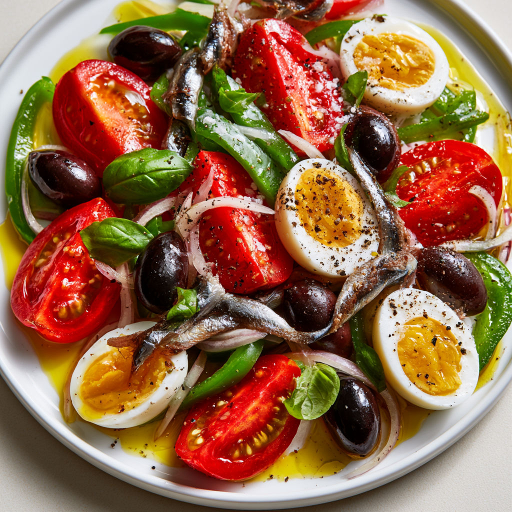 Salade niçoise version revisitée, simple et élégante à la française.