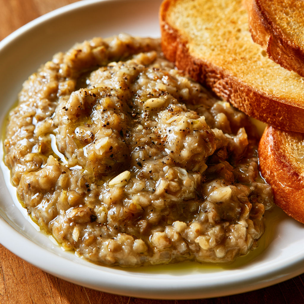 Tartinade d’aubergine crémeuse et parfumée pour vos apéros d’été.