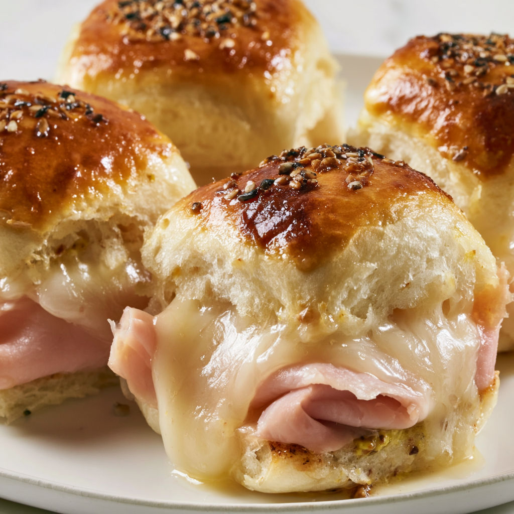 Petits pains ultra fondants au fromage et jambon prêts en un rien de temps.