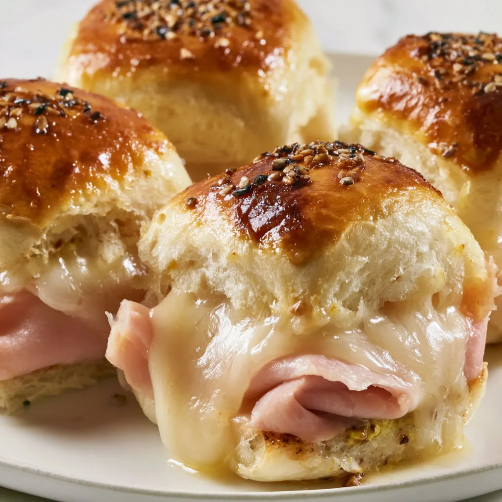 Petits pains ultra fondants au fromage et jambon prêts en un rien de temps.