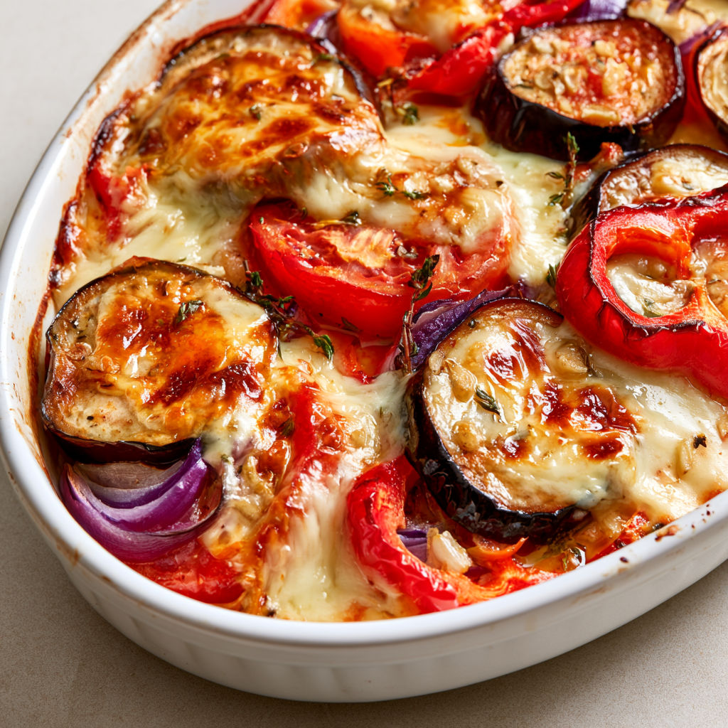 Gratin de légumes d’été au Reblochon, réconfort garanti.