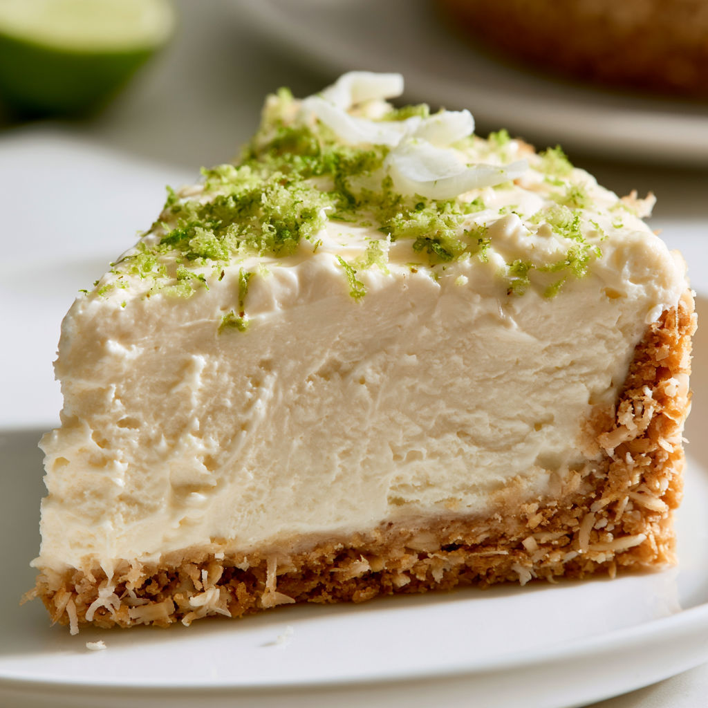 Une dessert raffiné à base de coco et citron vert, posé délicatement sur une base croquante.