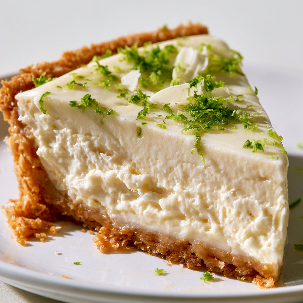 La tarte coco citron vert super rafraîchissante et facile à préparer sans four.