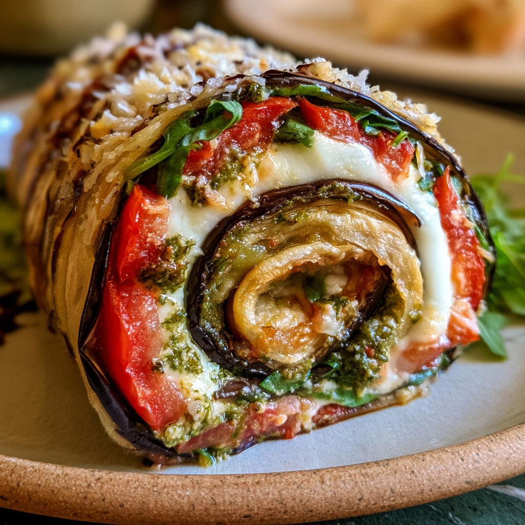 Roulés d’aubergines italiens tout fondants et savoureux.