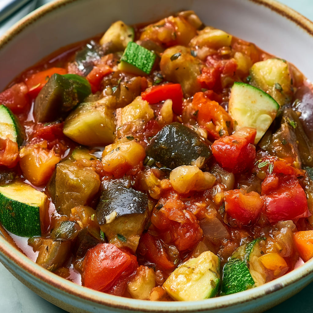 Plat de légumes méditerranéens cuits au Cookeo.