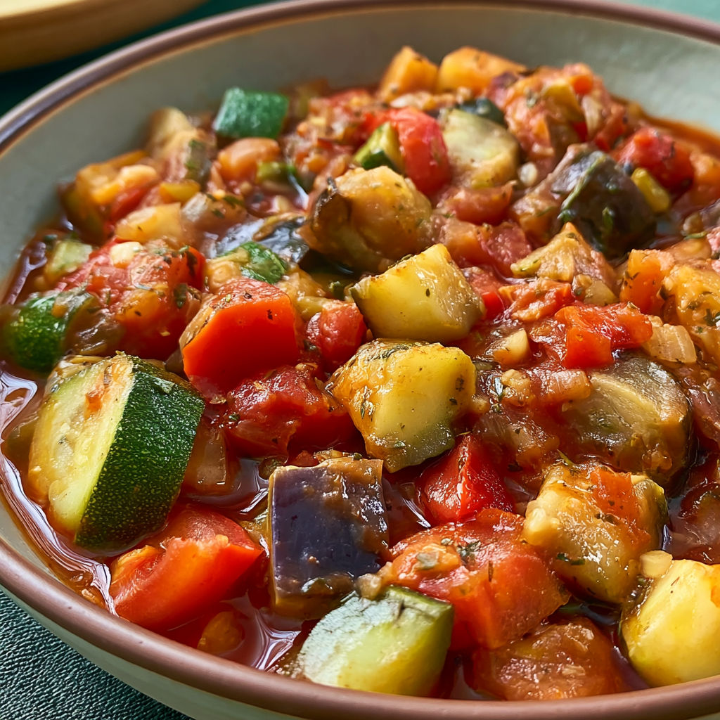 Ratatouille express au Cookeo aux légumes super tendres.