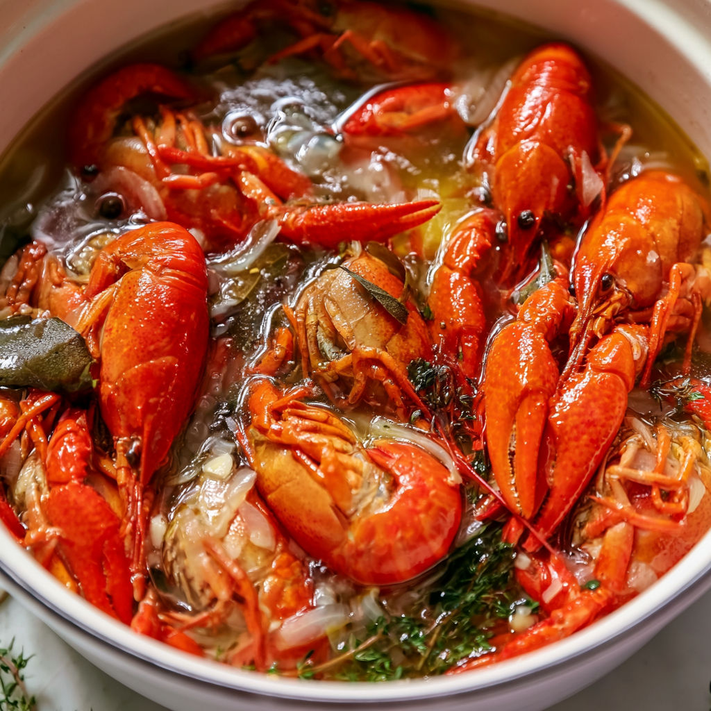 Bouillon d’écrevisses tout simple comme chez mamie.