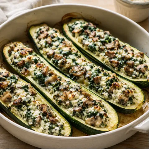 Courgettes farcies ricotta