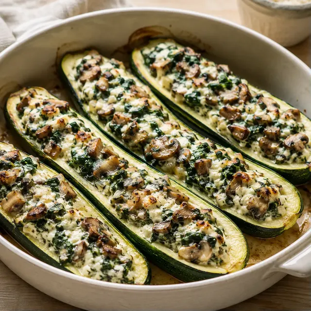 Courgettes farcies ricotta