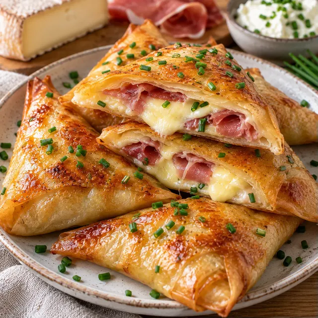 Bricks croustillantes fromage jambon