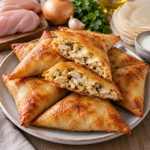 Bricks poulet fromage croustillants
