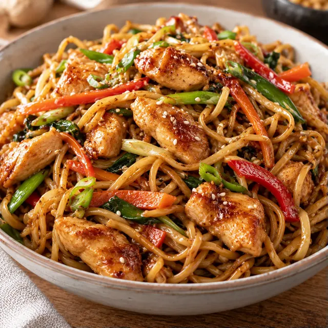 Nouilles au wok savoureuses
