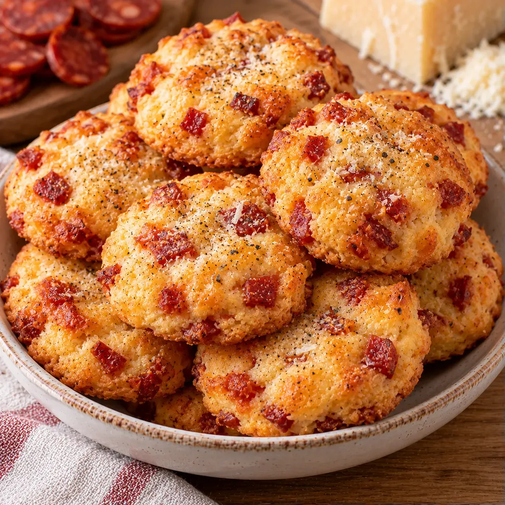 Biscuits apéro chorizo parmesan