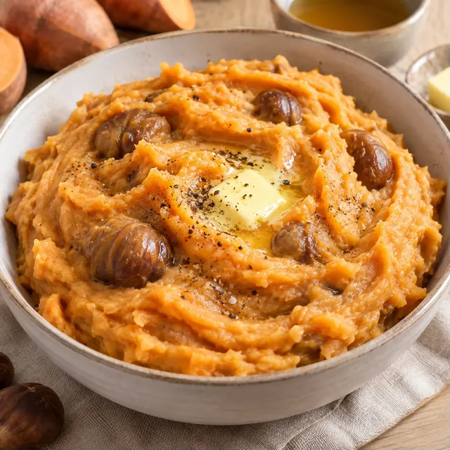 Purée veloutée patate-châtaigne