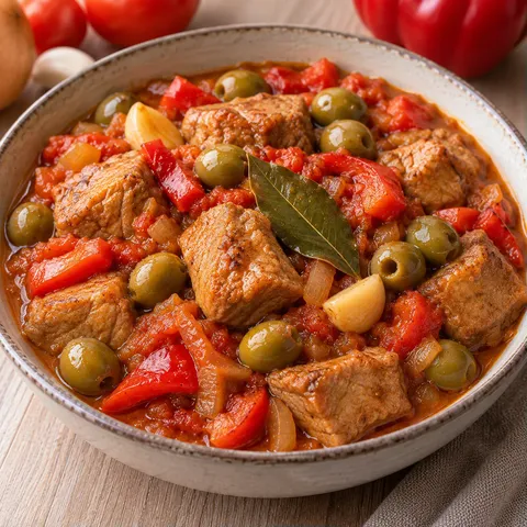 Veau tendre et olives