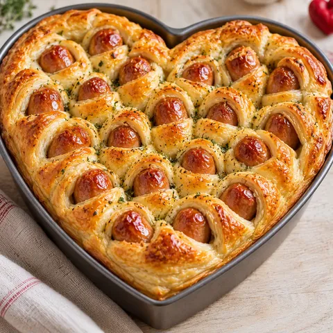 Cœur feuilleté saucisses