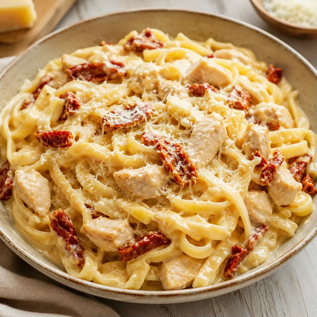 Pâtes tendres au poulet