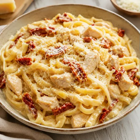 Pâtes tendres au poulet