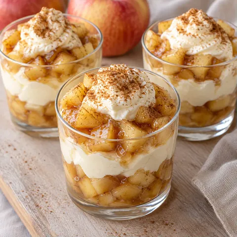 Pommes et mascarpone en verrines