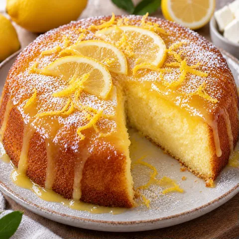 Gâteau fondant citron vanille