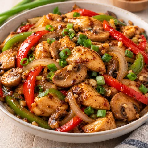 Poulet champignons et épices
