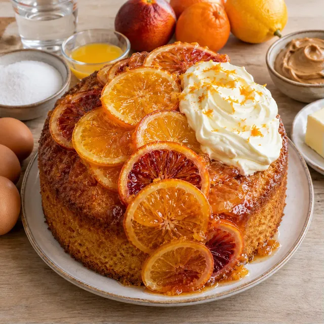 Gâteau dégradé aux oranges