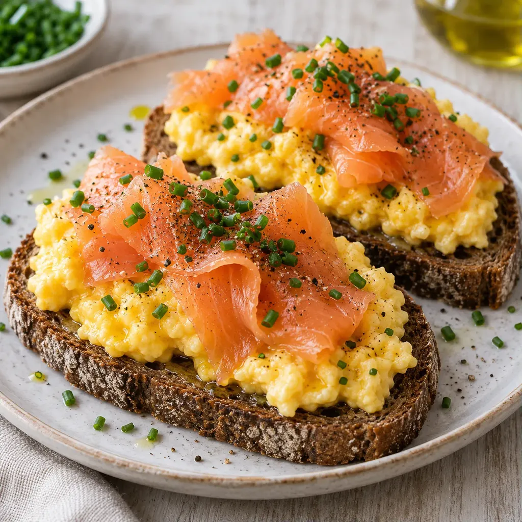 Tartine saumon œufs