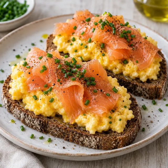 Tartine saumon œufs