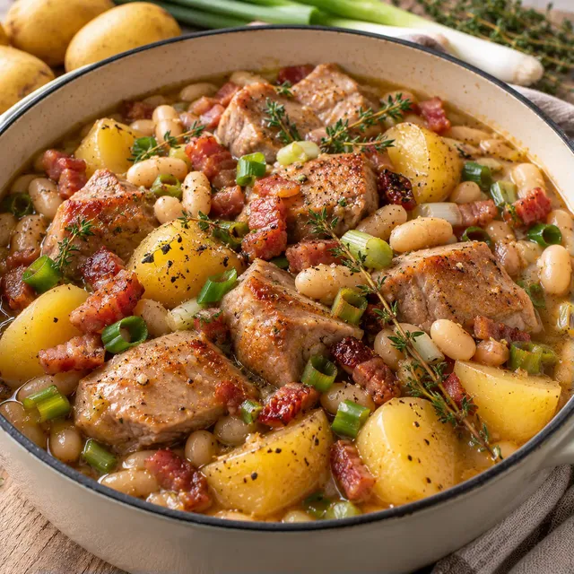 Porc mijoté aux légumes