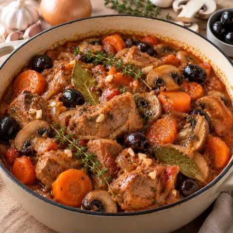 Ragoût de veau et champignons