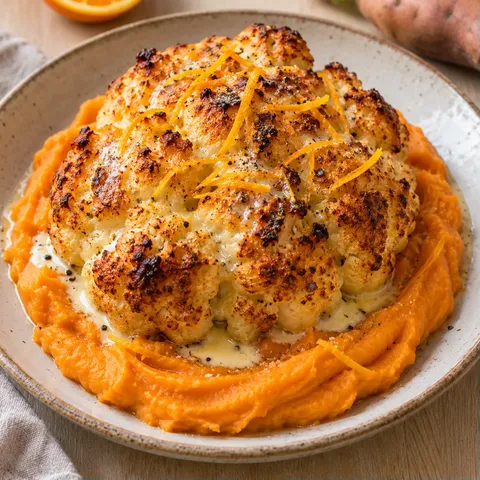 Chou-fleur grillé avec douceur