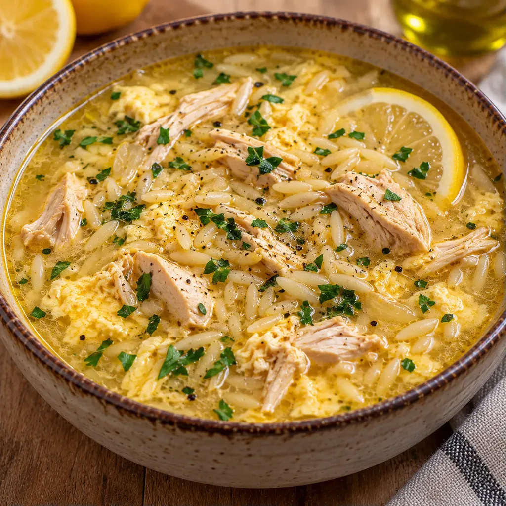 Poulet citron soupe