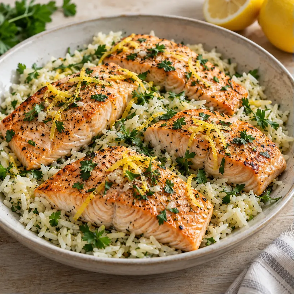 Citron saumon et riz