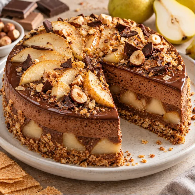 Gâteau Chocolat Poires Délicieux