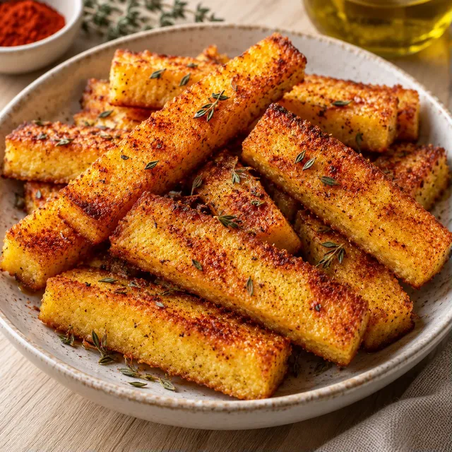 Bâtonnets de Polenta Dorés
