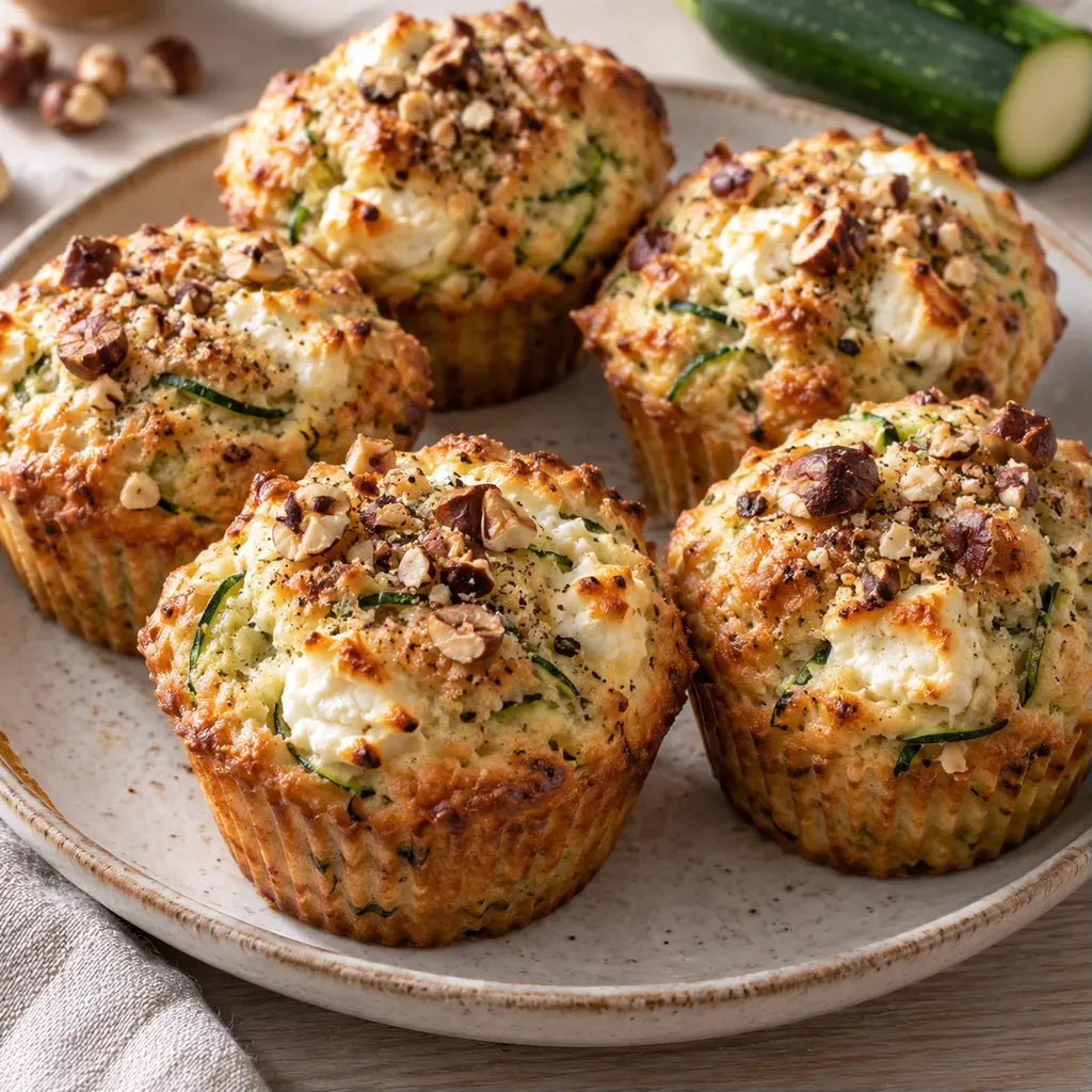 Courgette chèvre muffins