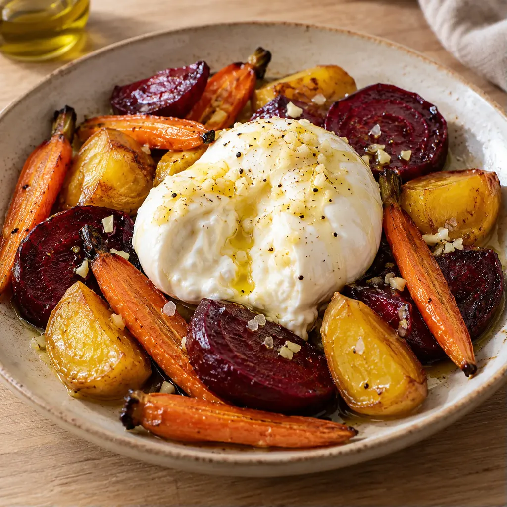 Légumes rôtis & burrata