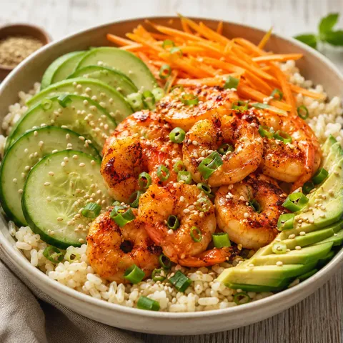Riz aux crevettes piquantes